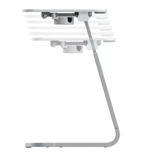 Nastavitelný snídaňový stůl s držákem na tablet, šedá