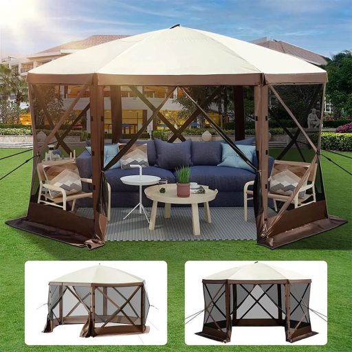 8-místný voděodolný stan na kempování se skladovacím prostorem a moskytiérou