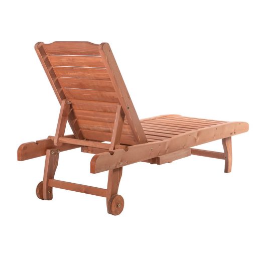 Dřevěné rozkládací lehátko s výsuvnou podpěrou
