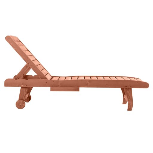 Dřevěné rozkládací lehátko s výsuvnou podpěrou