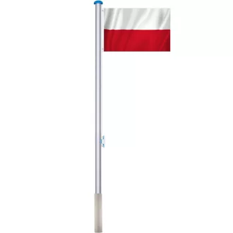 Vlajka se stožárem 90*150cm s polskou vlajkou