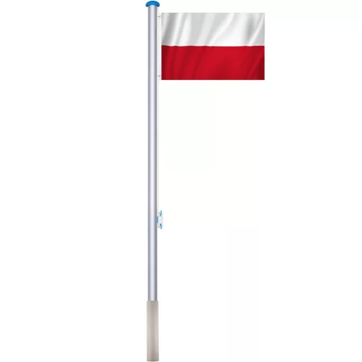 Vlajka se stožárem 90*150cm s polskou vlajkou