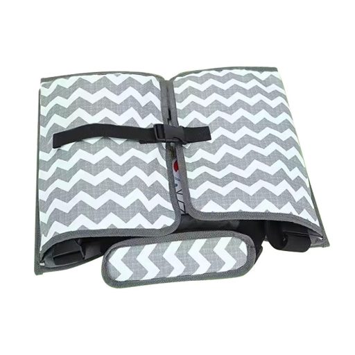 Přenosný dětský stolek do auta, s kapsami - šedá