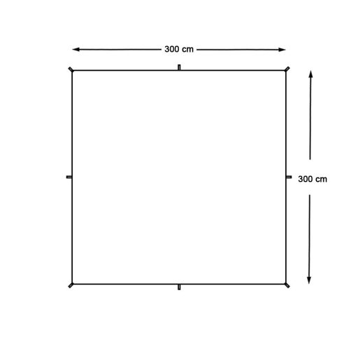 Nepromokavá plachta 3x3 metry s dárkovou taškou