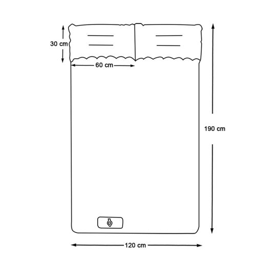 Dvoulůžková turistická matrace, zelená