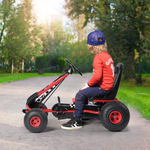 Pedálový dětský gokart, červené