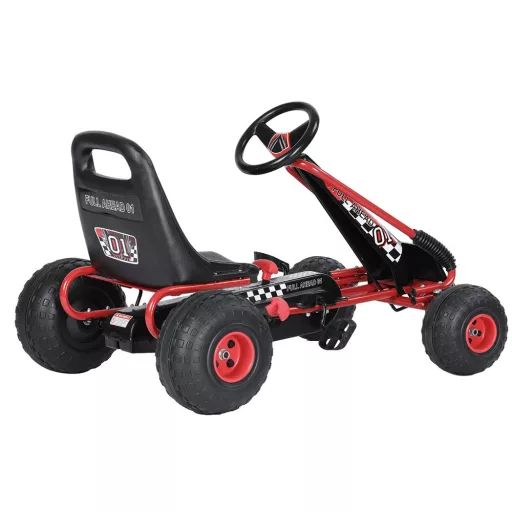 Pedálový dětský gokart, červené