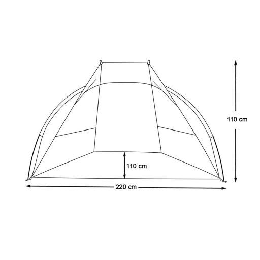 Půlstánek 220*110*110 cm, modrý