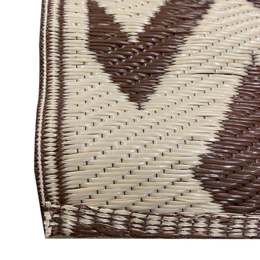 Venkovní koberec, oboustranný, 180x120 cm, hnědá