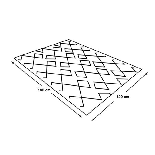 Venkovní koberec, oboustranný, 180x120 cm, hnědá