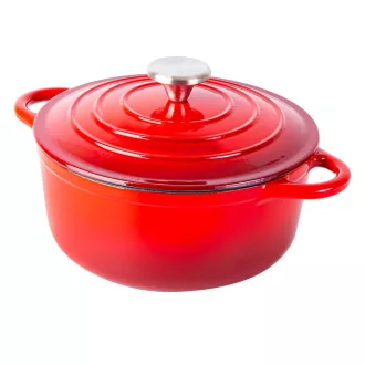 Smaltovaný litinový hrnec s poklicí 4L, modrý