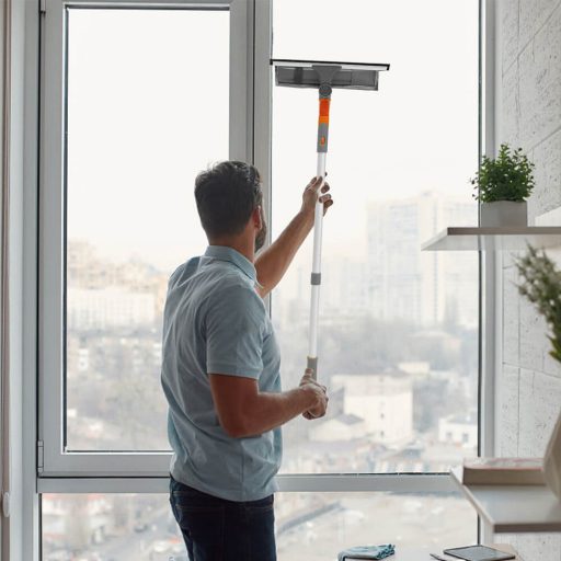 2v1 okenní čistič se prodlužovací rukojetí