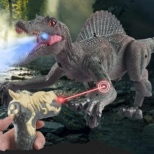 Dálkově ovládaná hračka dinosaurus se zvukovými a světelnými efekty