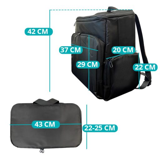 Batoh, černý 43x25x42cm