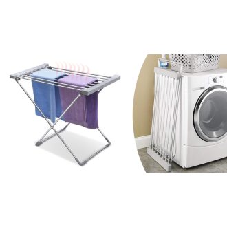   Elektrický sušák na prádlo 120 W, s 8 sušícími tyčemi