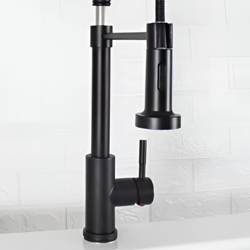 Kuchyňská baterie s flexibilní hadicí a odnímatelnou sprchovou hlavicí, černý