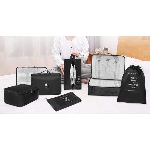 Sada organizérů do kufru, 8 kusů, černá