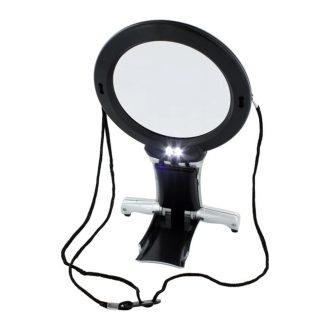   Lupa s LED osvětlením na zavěšení kolem krku, studená bílá