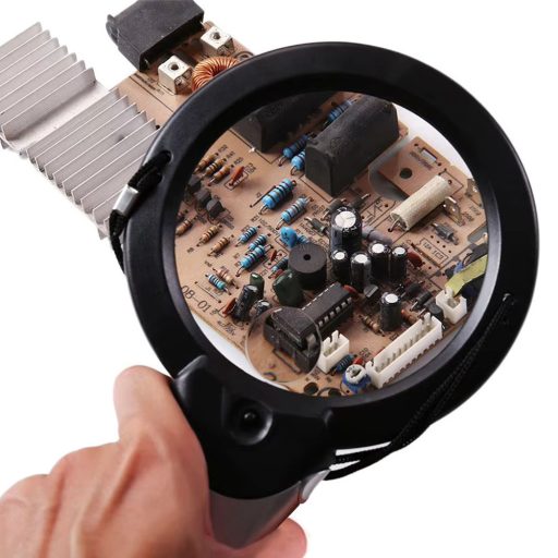 Lupa s LED osvětlením na zavěšení kolem krku, studená bílá