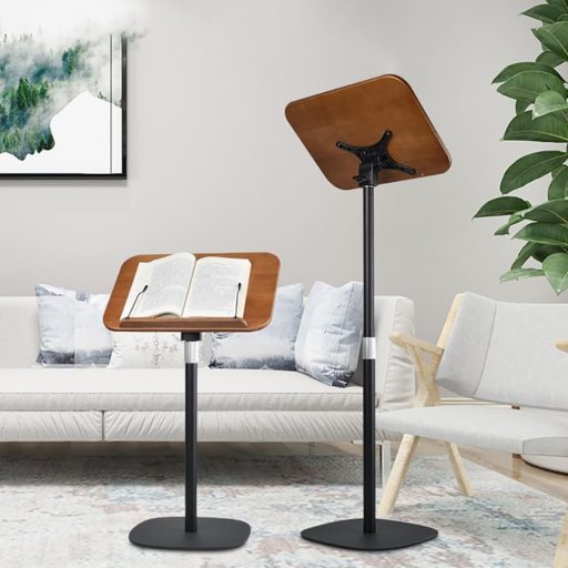 Výškově nastavitelný stojan na knihy, vhodný na řečnický pult