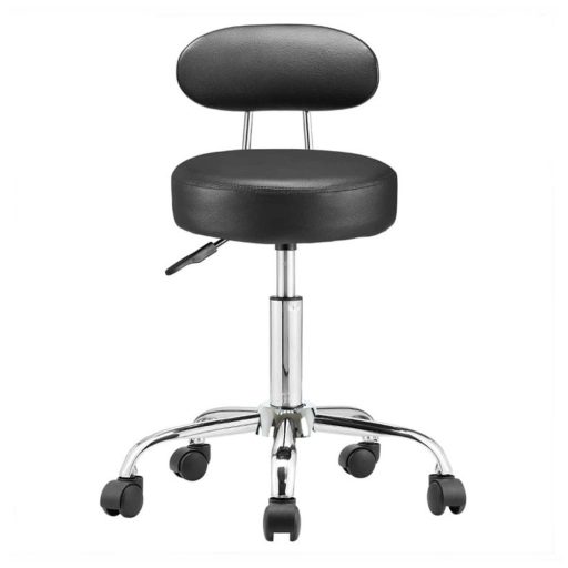 Kosmetická židle s opěrkou zad, černá