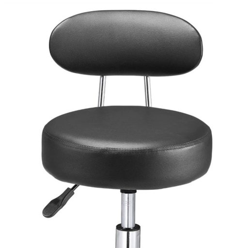 Kosmetická židle s opěrkou zad, černá