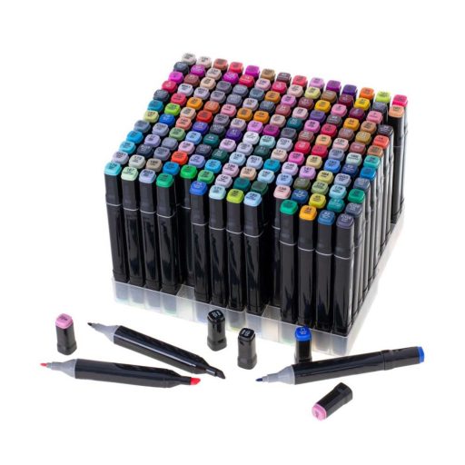 Sada oboustranných alkoholových popisovačů v praktické tašce