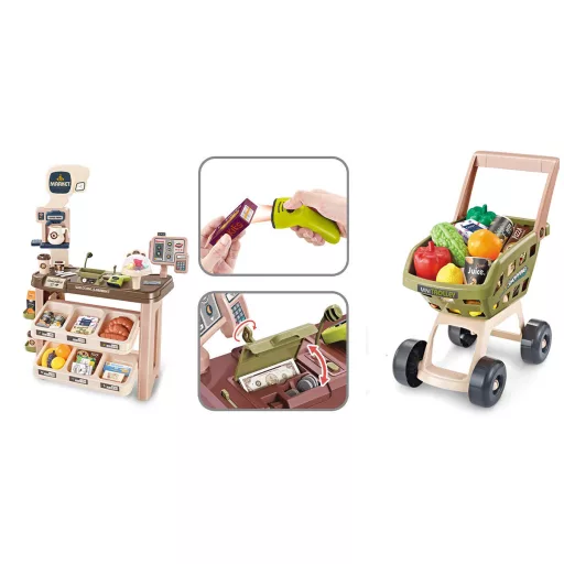 Hračka supermarket, 64 dílná sada