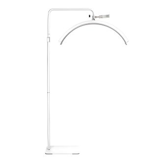 Moon, půlměsícová kosmetická stojací lampa, bílá