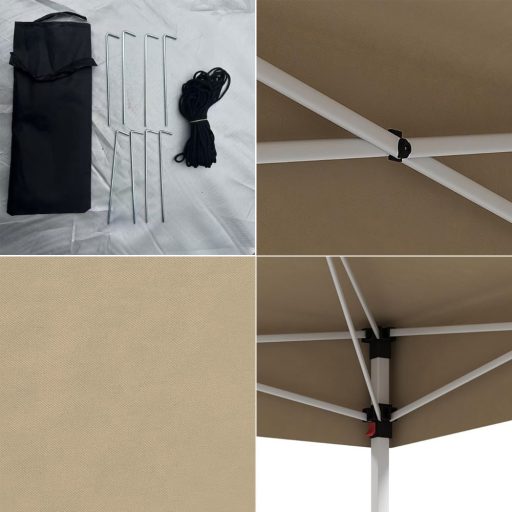 Pavilon s zadní stěnou a kapsami 3x3x2,8 m, béžový