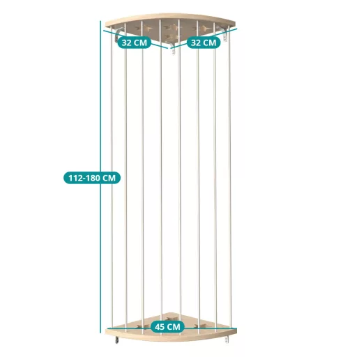 Rohový držák na plyšáky