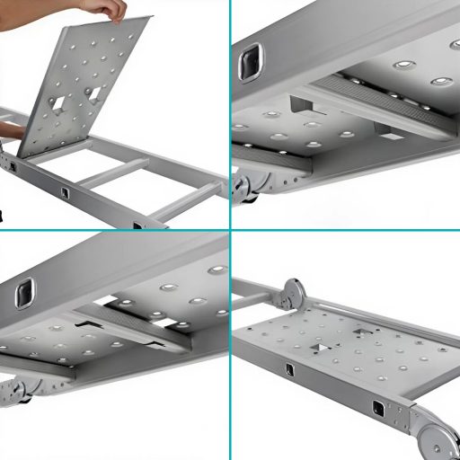 Protiskluzová ocelová deska pro sklopný žebřík