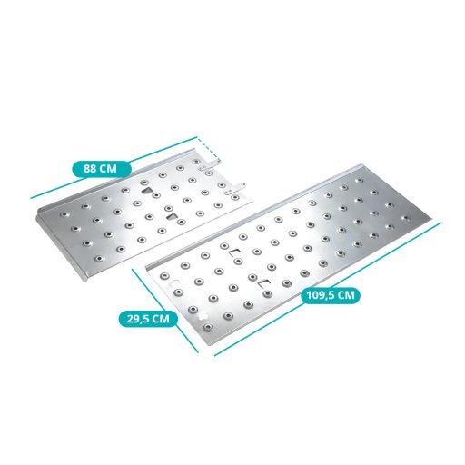 Protiskluzová ocelová deska pro sklopný žebřík