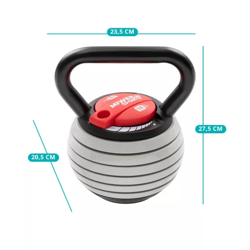 Nastavitelná kettlebell 3.4-18kg