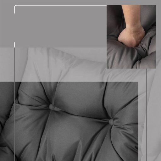 Relaxační křeslo s podnožkou, tmavě šedé