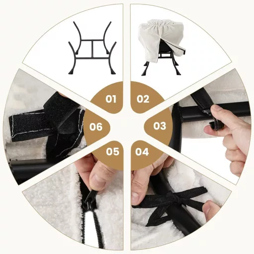 Relaxační křeslo s podnožkou, bílé