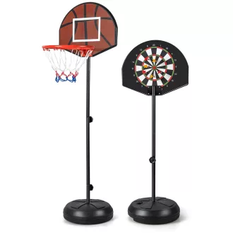 2-v-1 Basketbalový koš s terčem