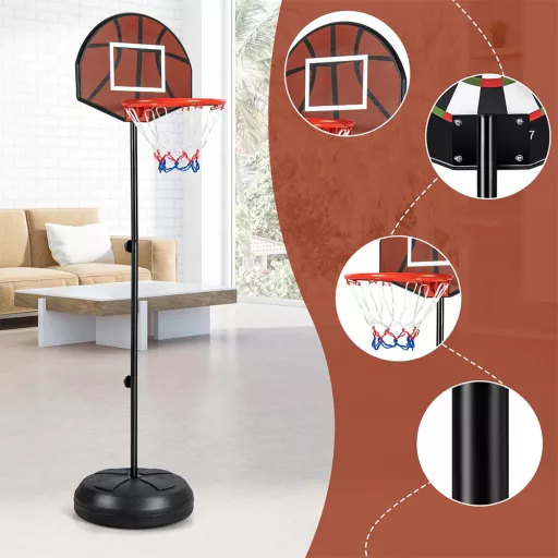 2-v-1 Basketbalový koš s terčem
