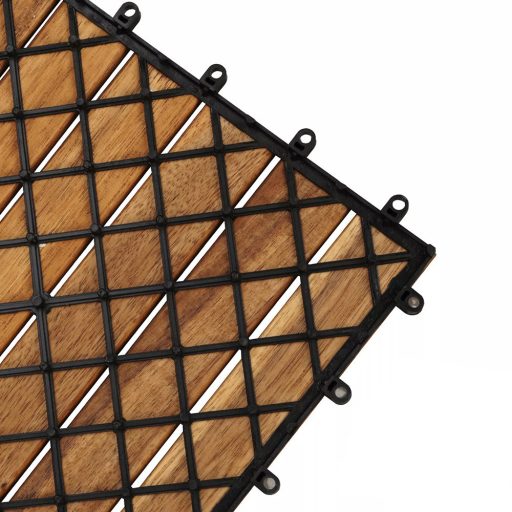 Podlahové dlaždice z akáciového dřeva, 27 ks, pruhované