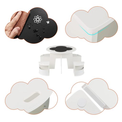 Dětský stůl pro 4 osoby s úložným prostorem a psací plochou