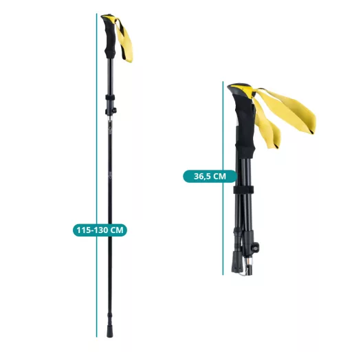 Ultralehká nastavitelná turistická hůl 115–130 cm