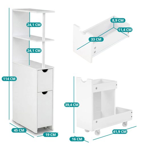 Volně stojící koupelnová úložná skříňka