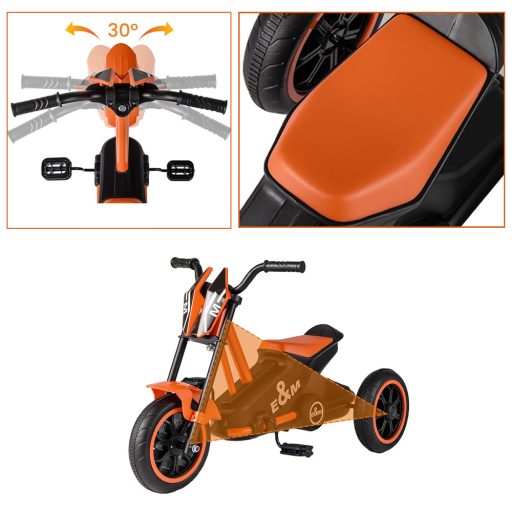 Dětská tříkolka s 3 koly, oranžová