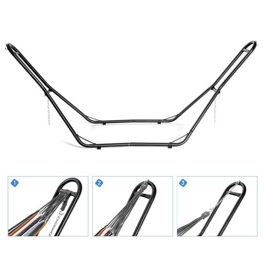 Stojan na houpací síť z kovu