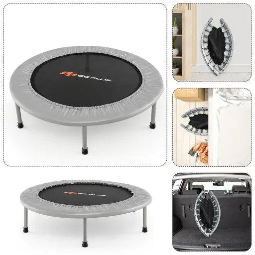 Trampolína 95cm, šedá