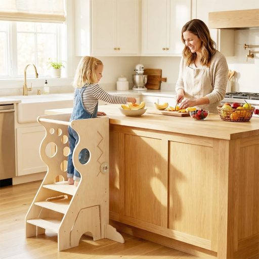 Dřevěný dětský stolička