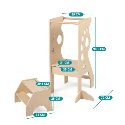 Dřevěný dětský stolička