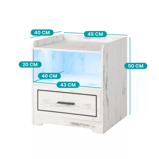 Vintage stylový chytrý noční stolek