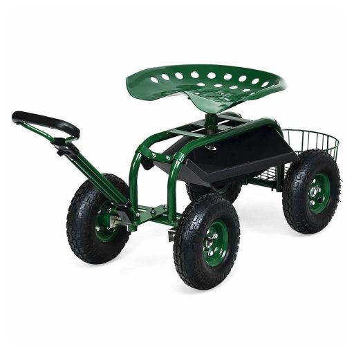 Rotační zahradní vozík se sedadlem