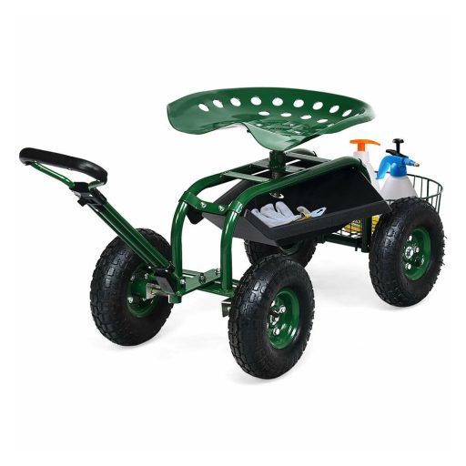 Rotační zahradní vozík se sedadlem